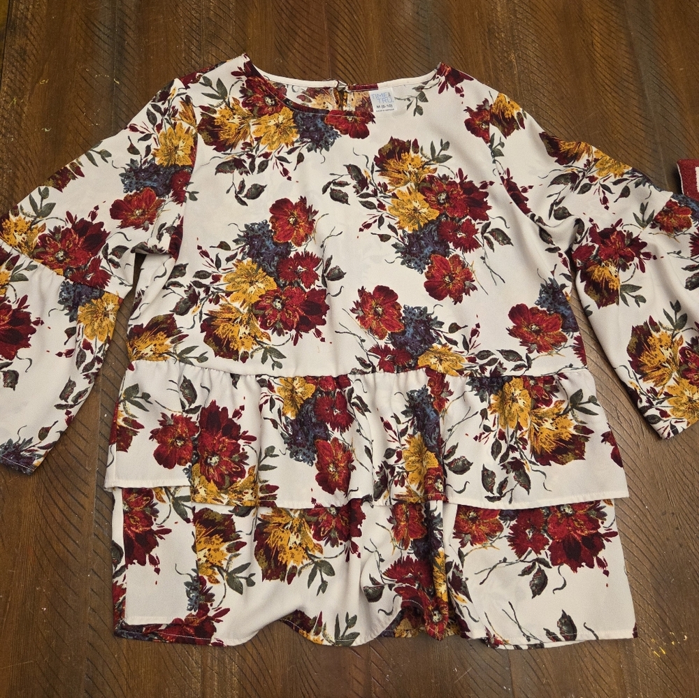 🎈2/$15 Time and Tru Autumn Floral Top M